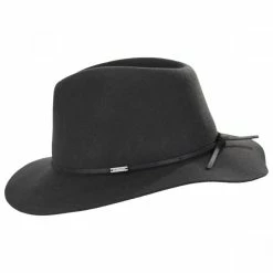 Brixton Hats Wesley Packable Wool Felt Fedora Hat - Blackwash 6 Brixton Hats Wesley Packable Wool Felt Fedora Hat - Blackwash -Brixton Hats Shop 419756