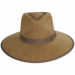 Brixton Hats Jo Wool Felt Rancher Fedora Hat - Bronze