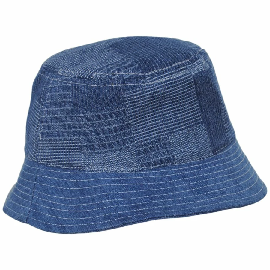 Stetson Quentin Reversible Patchwork Denim Bucket Hat 3 Stetson Quentin Reversible Patchwork Denim Bucket Hat