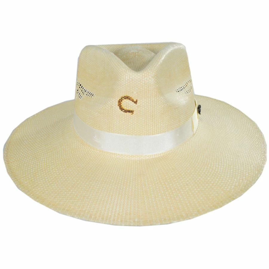 CHARLIE 1 HORSE Mexico Shore Toyo Straw Fedora Hat 3 CHARLIE 1 HORSE Mexico Shore Toyo Straw Fedora Hat