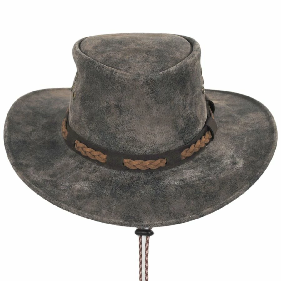 Stetson Canberra Distressed Suede Aussie Hat 3 Stetson Canberra Distressed Suede Aussie Hat
