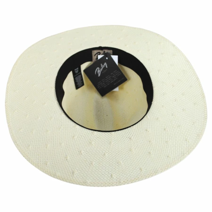 Bailey Imlay Knotted Shantung Straw Fedora Hat 5 Bailey Imlay Knotted Shantung Straw Fedora Hat - Image 3
