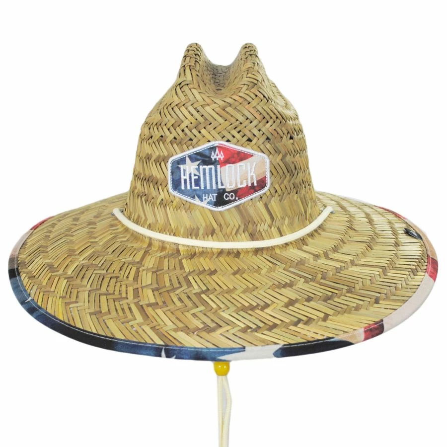 Hemlock Hat Co Liberty Straw Lifeguard Hat 3 Hemlock Hat Co Liberty Straw Lifeguard Hat