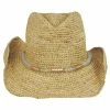 Nikki Beach Chrysta Crochet Raffia Straw Western Hat -Brixton Hats Shop 429653