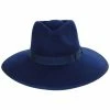 Brixton Hats Jo Wool Felt Rancher Fedora Hat - Navy Wash -Brixton Hats Shop 430097