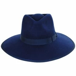 Brixton Hats Jo Wool Felt Rancher Fedora Hat - Navy Wash