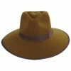 Brixton Hats Jo Wool Felt Rancher Fedora Hat - Chestnut -Brixton Hats Shop 430145