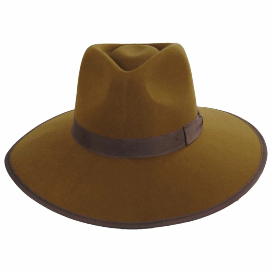 Brixton Hats Jo Wool Felt Rancher Fedora Hat - Chestnut 2 Brixton Hats Jo Wool Felt Rancher Fedora Hat - Chestnut