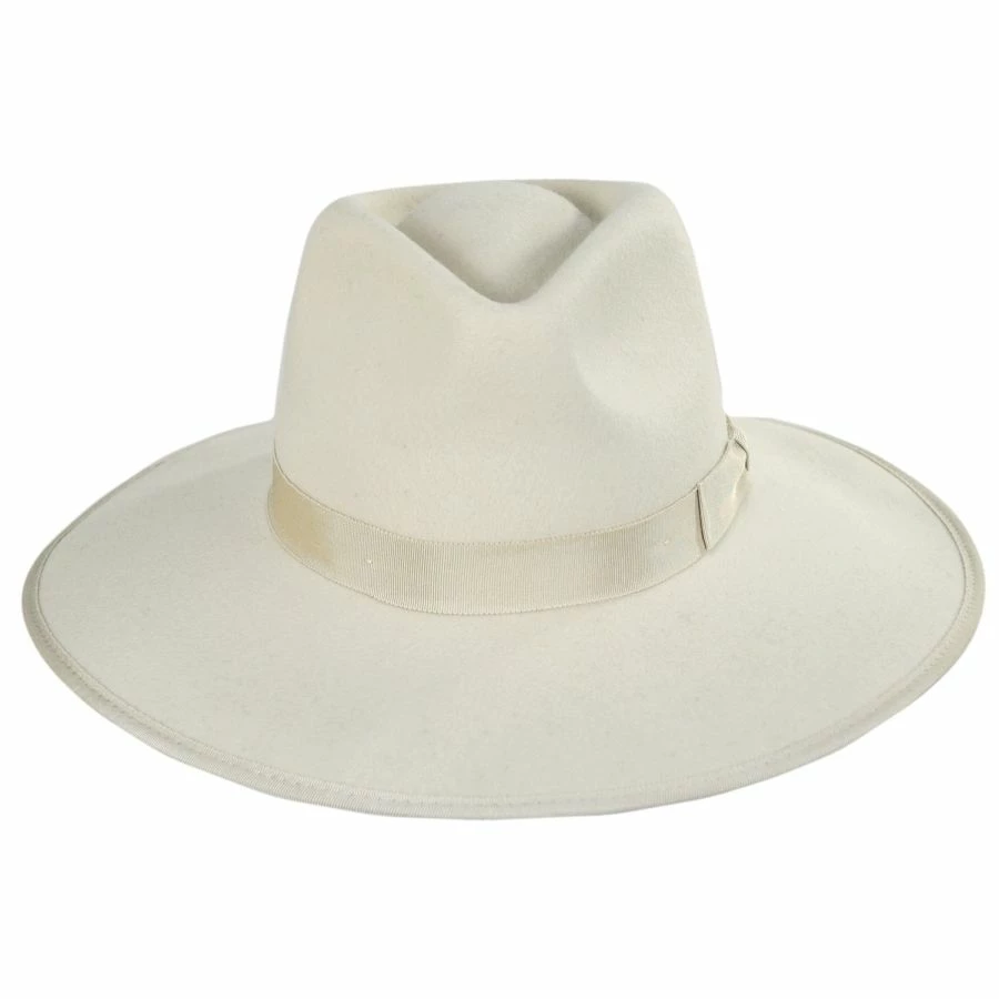 Brixton Hats Jo Wool Felt Rancher Fedora Hat - Ivory 3 Brixton Hats Jo Wool Felt Rancher Fedora Hat - Ivory