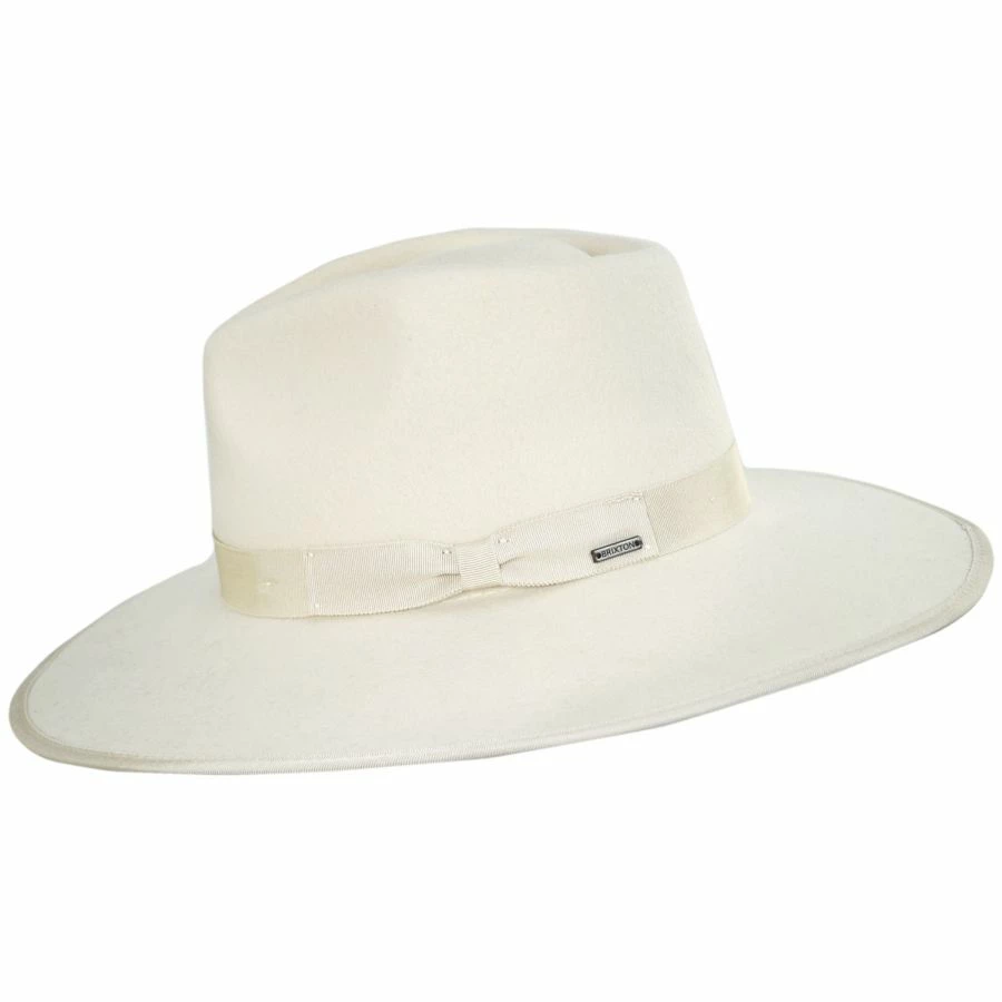 Brixton Hats Jo Wool Felt Rancher Fedora Hat - Ivory 4 Brixton Hats Jo Wool Felt Rancher Fedora Hat - Ivory - Image 2