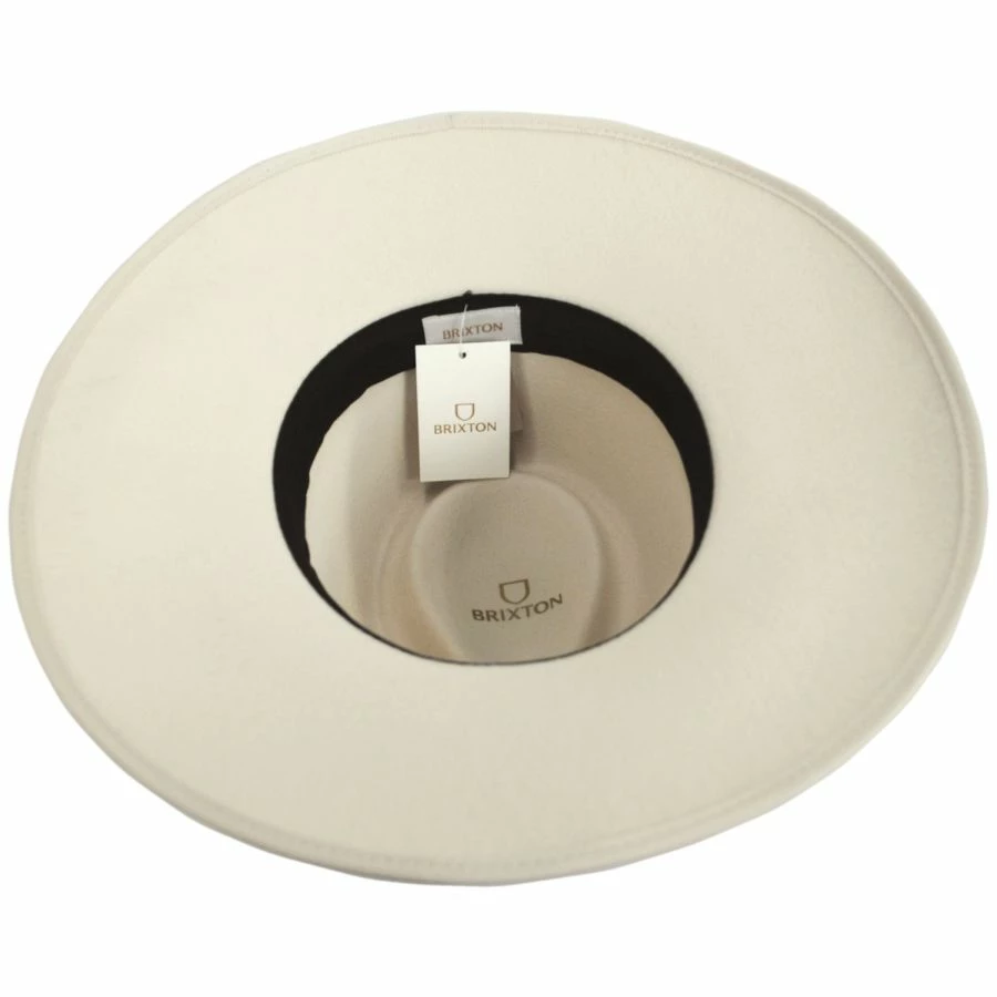 Brixton Hats Jo Wool Felt Rancher Fedora Hat - Ivory 5 Brixton Hats Jo Wool Felt Rancher Fedora Hat - Ivory - Image 3