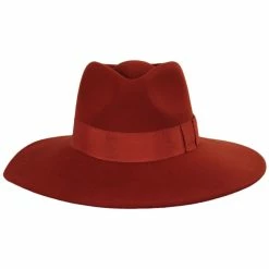 Brixton Hats Joanna Wool Felt Fedora Hat - Orange