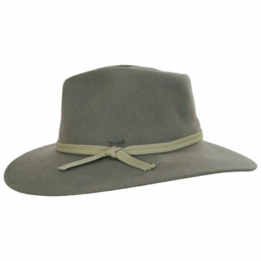 Brixton Hats Joanna Packable Wool Felt Fedora Hat - Taupe 4 Brixton Hats Joanna Packable Wool Felt Fedora Hat - Taupe - Image 2