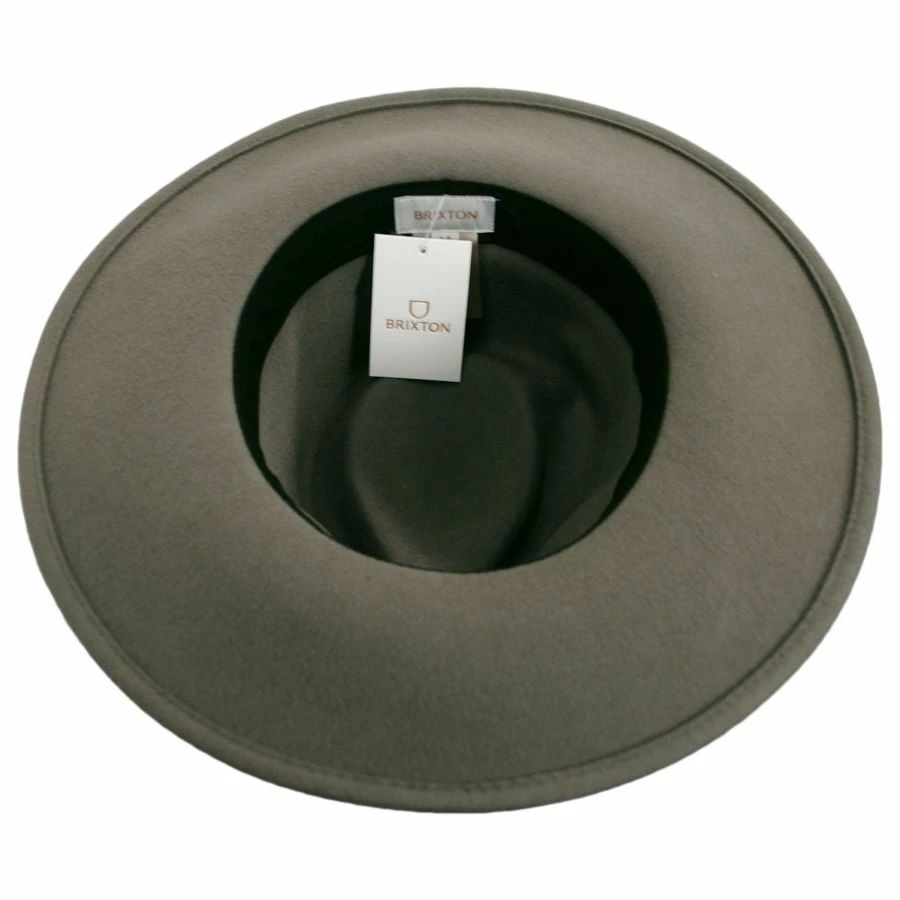Brixton Hats Joanna Packable Wool Felt Fedora Hat - Taupe 5 Brixton Hats Joanna Packable Wool Felt Fedora Hat - Taupe - Image 3