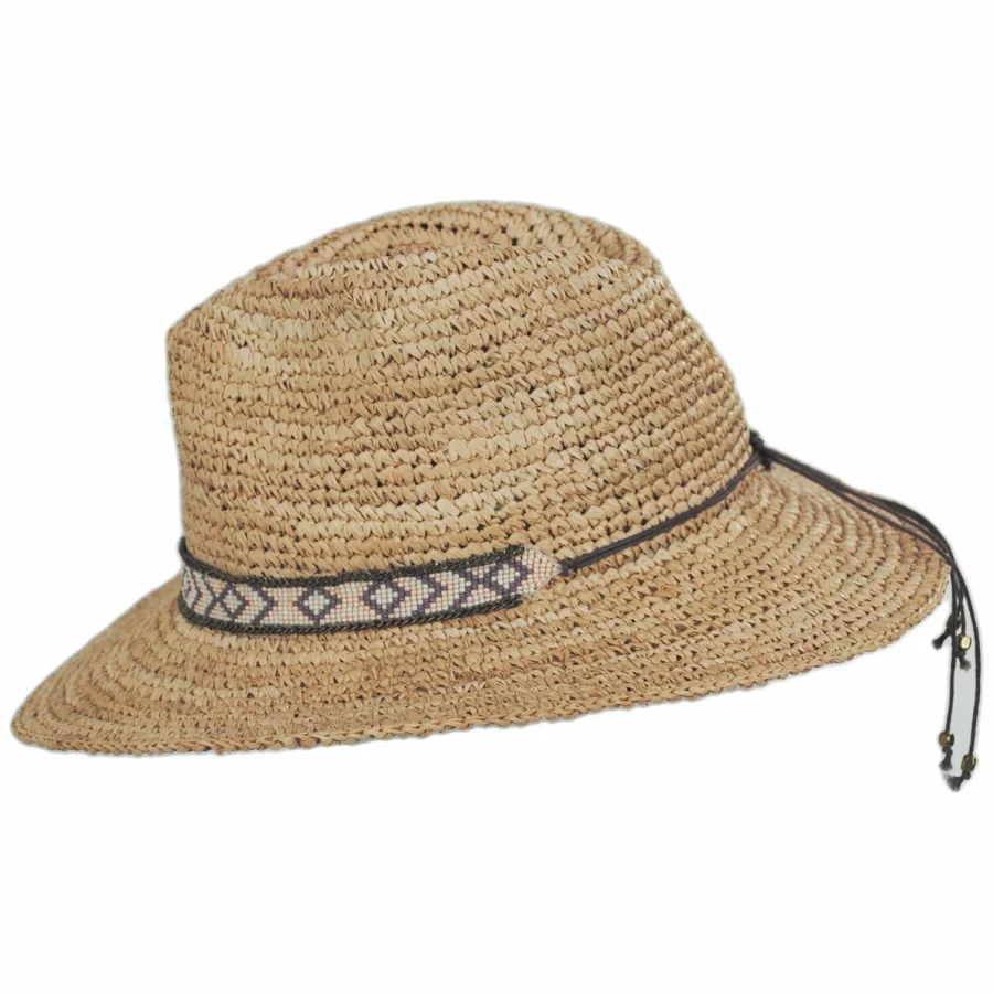 Nikki Beach Hailey Crochet Raffia Straw Fedora Hat 4 Nikki Beach Hailey Crochet Raffia Straw Fedora Hat - Image 2