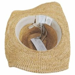 Nikki Beach Mazatlan Crochet Raffia Straw Western Hat -Brixton Hats Shop 430551