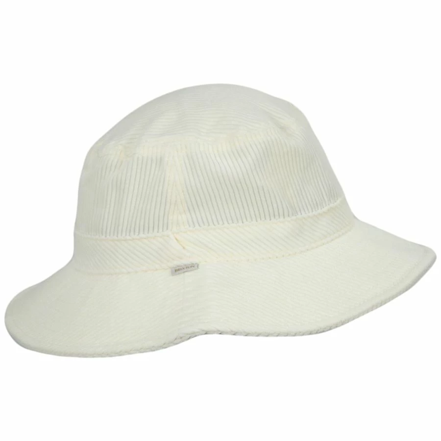 Brixton Hats Petra Corduroy Packable Bucket Hat - Off White 4 Brixton Hats Petra Corduroy Packable Bucket Hat - Off White - Image 2