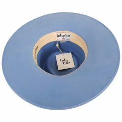 Lack Of Color Wool Felt Rancher Fedora Hat - Light Blue -Brixton Hats Shop 431526