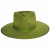 Lack Of Color Wool Felt Rancher Fedora Hat - Light Green -Brixton Hats Shop 431565