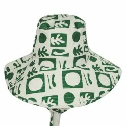 Lack Of Color Holiday Retro Cotton Bucket Hat - White/Green