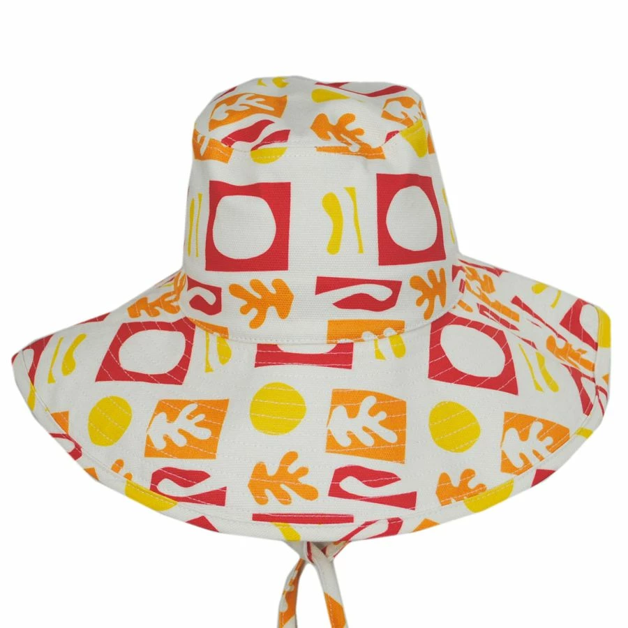 Lack Of Color Holiday Retro Cotton Bucket Hat - White/Red 3 Lack Of Color Holiday Retro Cotton Bucket Hat - White/Red