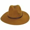 Brixton Hats Field Proper Wool Felt Fedora Hat - Chestnut -Brixton Hats Shop 432960