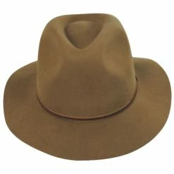 Brixton Hats Wesley Wool Felt Floppy Fedora Hat - Bronze