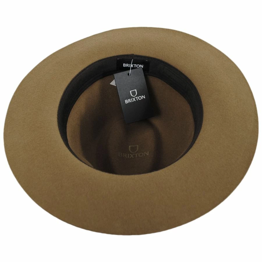 Brixton Hats Wesley Wool Felt Floppy Fedora Hat - Bronze 5 Brixton Hats Wesley Wool Felt Floppy Fedora Hat - Bronze - Image 3