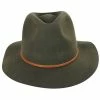 Brixton Hats Wesley Wool Felt Floppy Fedora Hat - Army Green