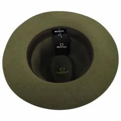 Brixton Hats Wesley Wool Felt Floppy Fedora Hat - Army Green -Brixton Hats Shop 433766