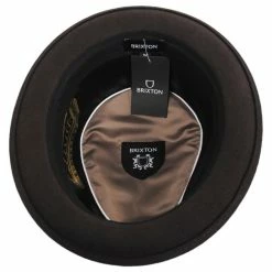 Brixton Hats Stout Wool Felt Diamond Crown Fedora Hat - Brown/Tan -Brixton Hats Shop 434099