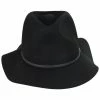 Brixton Hats Wesley Packable Wool Felt Fedora Hat - Black -Brixton Hats Shop 434214