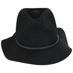 Brixton Hats Wesley Packable Wool Felt Fedora Hat - Black