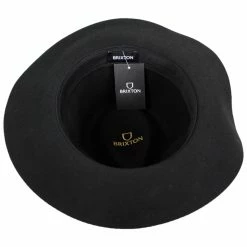 Brixton Hats Wesley Packable Wool Felt Fedora Hat - Black 7 Brixton Hats Wesley Packable Wool Felt Fedora Hat - Black -Brixton Hats Shop 434219