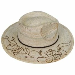 Biltmore Vintage Couture Mateo Floral Band Palm Straw Rancher Fedora Hat 6 Biltmore Vintage Couture Mateo Floral Band Palm Straw Rancher Fedora Hat -Brixton Hats Shop 435005