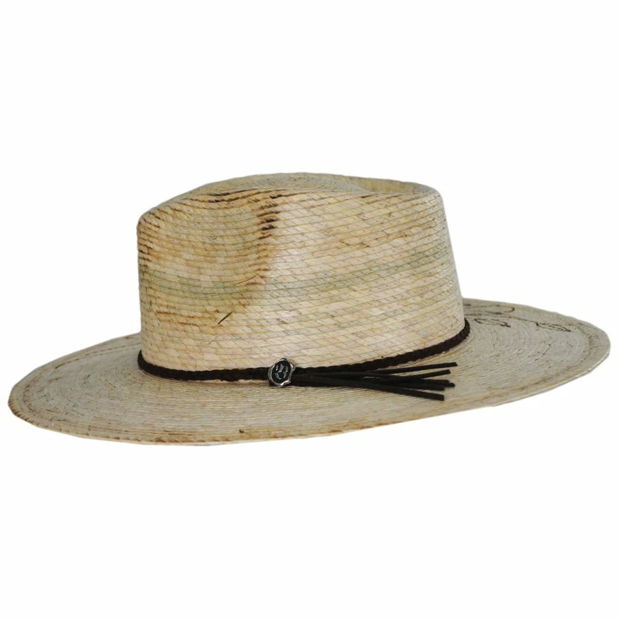 Biltmore Vintage Couture Mateo Floral Band Palm Straw Rancher Fedora Hat 5 Biltmore Vintage Couture Mateo Floral Band Palm Straw Rancher Fedora Hat - Image 3