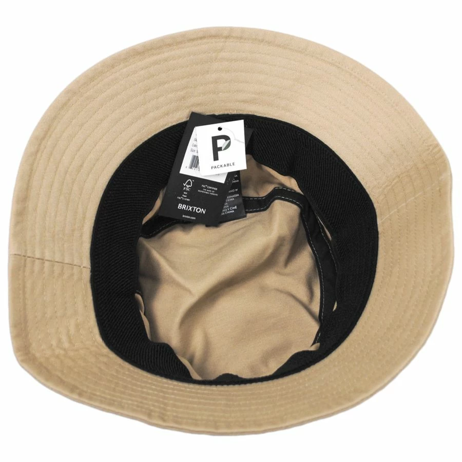 Brixton Hats Beta Cotton Packable Bucket Hat - Desert 5 Brixton Hats Beta Cotton Packable Bucket Hat - Desert - Image 3