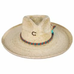 CHARLIE 1 HORSE Teepee Wide Brim Palm Straw Fedora Hat