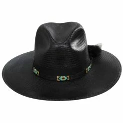 Stetson Helix Shantung Straw Fedora Hat