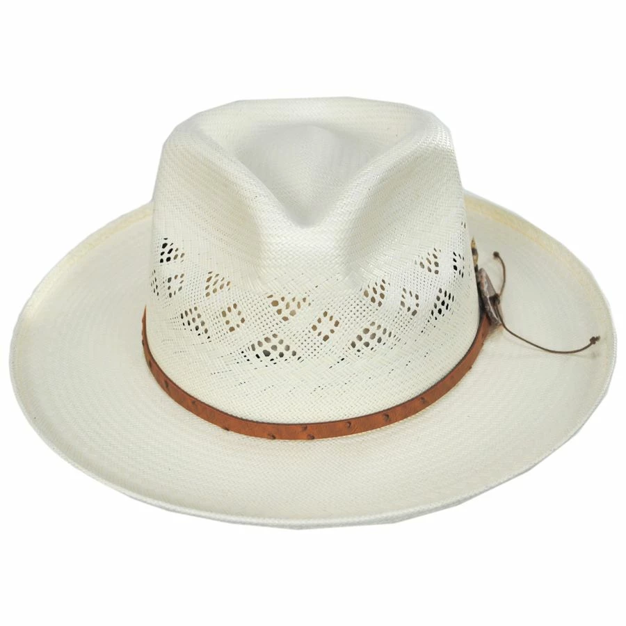 Stetson Andromeda Shantung Straw Fedora Hat 3 Stetson Andromeda Shantung Straw Fedora Hat