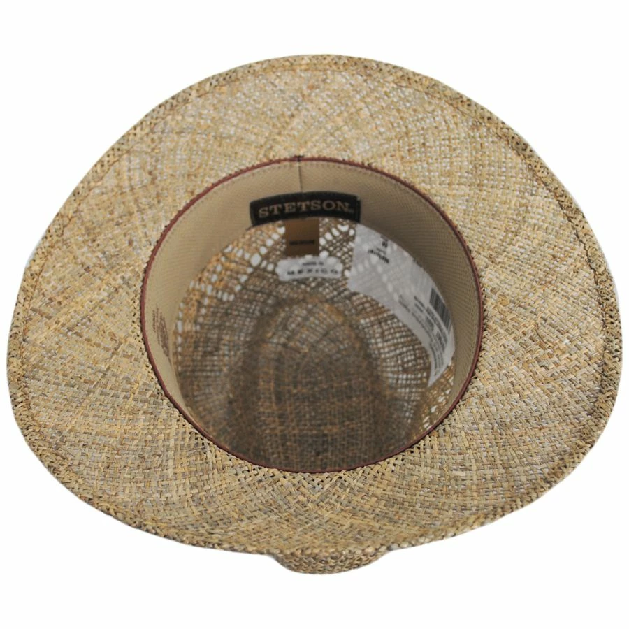 Stetson Creston Seagrass Straw Safari Fedora Hat 5 Stetson Creston Seagrass Straw Safari Fedora Hat - Image 3