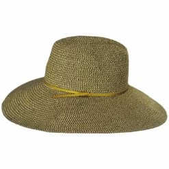 Nikki Beach Harper Braided Toyo Straw Fedora Hat - Gold -Brixton Hats Shop 440733
