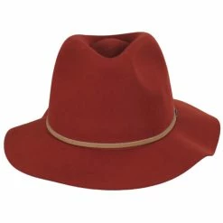 Brixton Hats Wesley Packable Wool Felt Fedora Hat - Orange