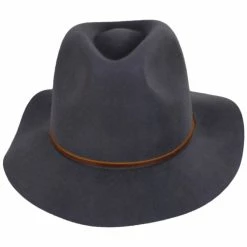 Brixton Hats Wesley Wool Felt Floppy Fedora Hat - Dark Gray