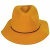 Brixton Hats Wesley Wool Felt Floppy Fedora Hat - Gold