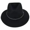 Brixton Hats Messer Wool Felt Western Fedora Hat - Black