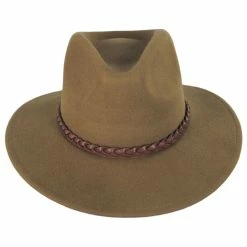 Brixton Hats Messer Wool Felt Western Fedora Hat - Bronze