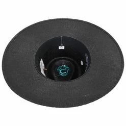 CHARLIE 1 HORSE Midnight Toker Shantung Straw Wide Brim Fedora Hat -Brixton Hats Shop 442094