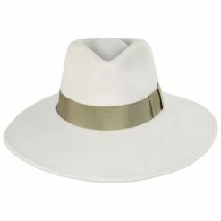 Brixton Hats Joanna Wool Felt Fedora Hat - Ivory/Tan