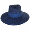 Brixton Hats Joanna Wheat Straw Fedora Hat - Blue